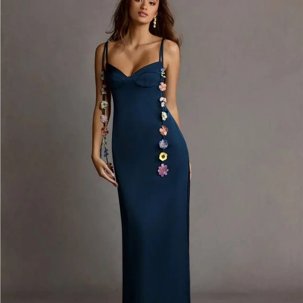 azazie blue floral dress Blue And White Ditsy Floral Bridesmaid Dresses